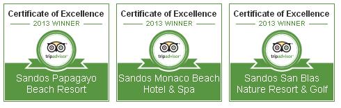 Sandos Hotels awarded TripAdvisor Certificate of Excellence