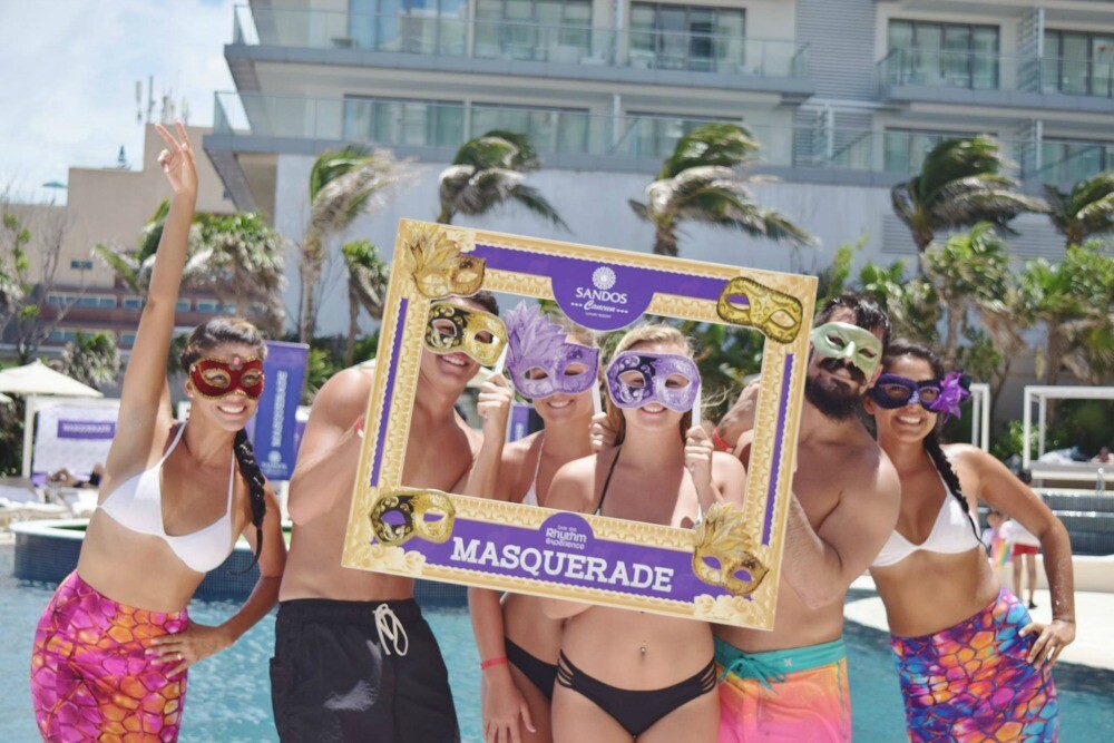 Cancun masquerade party