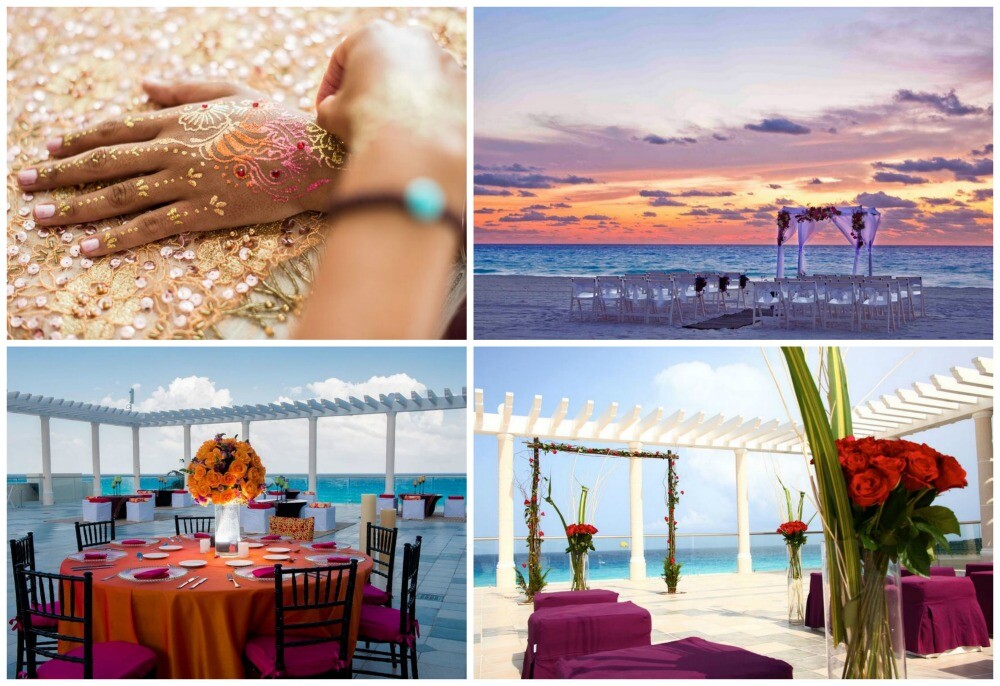 Sandos Cancun beach destination wedding