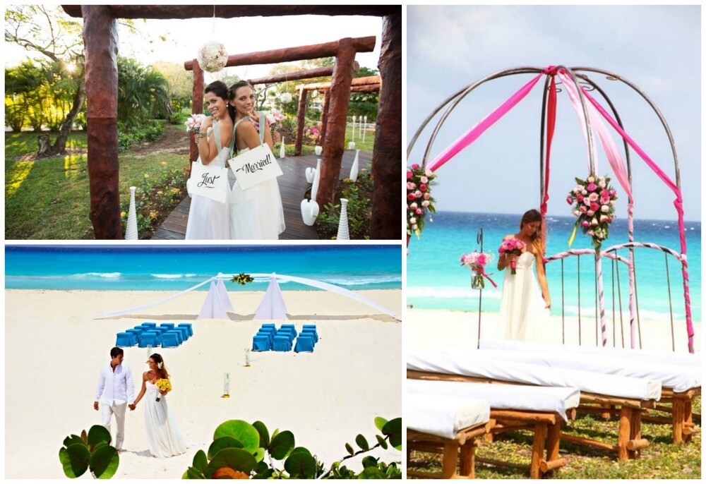 Sandos Playacar beach destination wedding