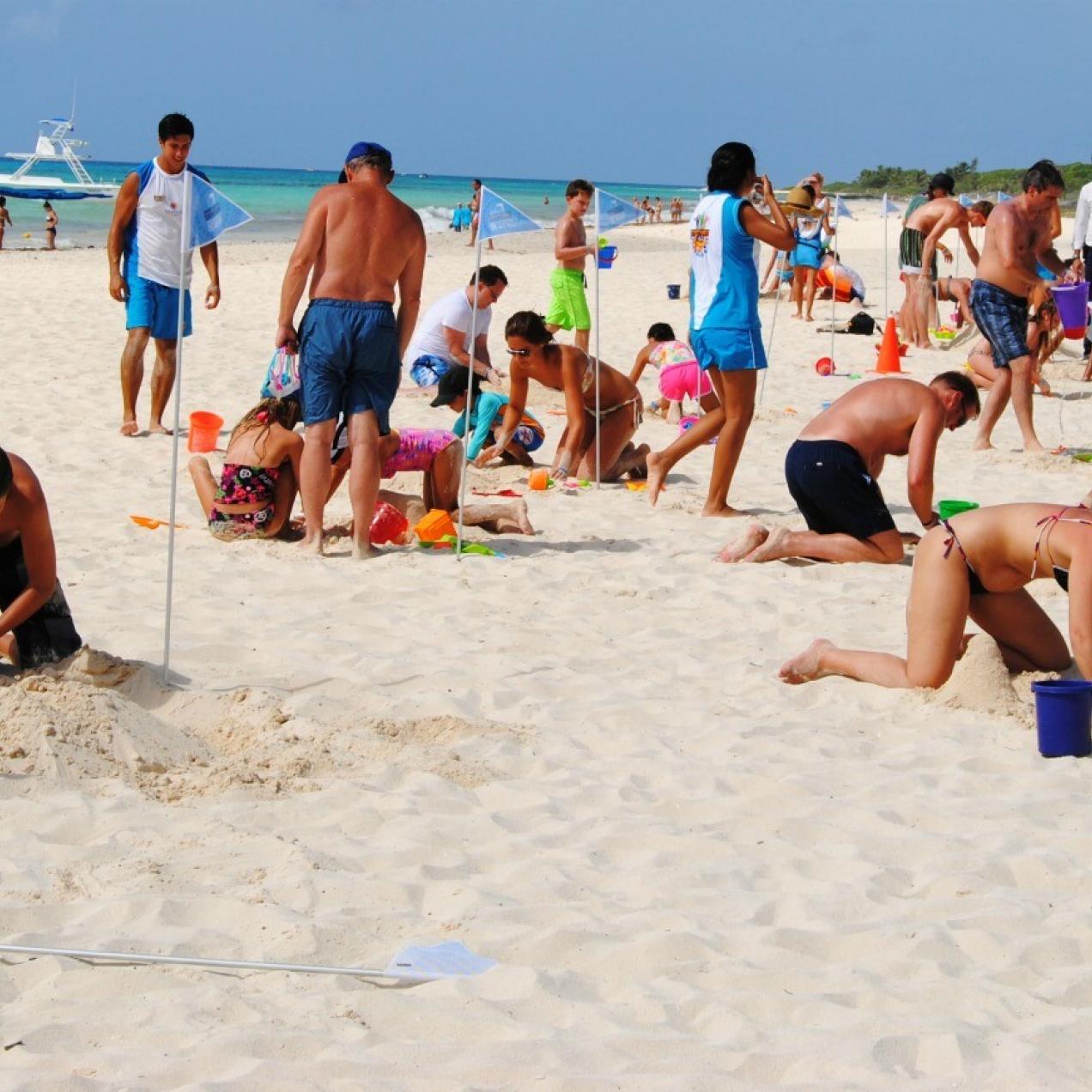 Sandcastle Showdown Event in Playa del Carmen